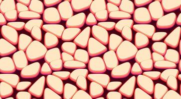 A pattern of rocks in pink and orange vector