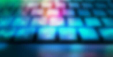 Computer Realistic Keyboard Blured Background vector