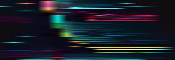 Trendy glitch pattern on dark background. Modern style . Abstract geometric elements vector