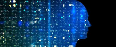 Futuristic Artificial intelligence concept. Cyber mind vector