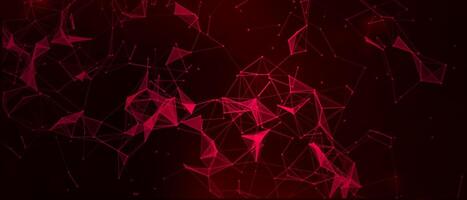 Abstract futuristic background. Connection of triangles and dots vector