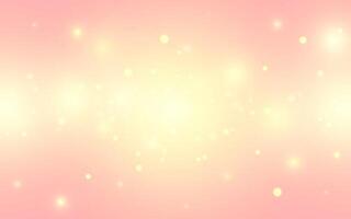 Soft Pastel Bokeh Glow Background. Dreamy Light Particles on Pink and Yellow Gradient, Background decoration vector