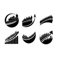 High-quality population growth for digital design and microstock use vector