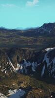 A view of a mountain range from a plane video