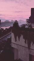 River View With Bridge in the Background video