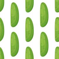 Cucumber seamless pattern. endless background, texture. Vegetable backdrop. vector