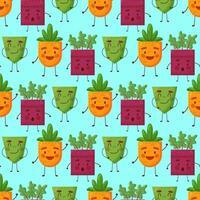 Seamless pattern carrot cucumber beet shaped patch pocket. Character pocket carrot cucumber beet. Cartoon style. Isolated on white background. Design element. Template for your shirts, books, stickers vector