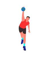 Illustration elements playing volleyball. a person is about to hit a volleyball. to add design elements vector