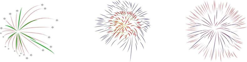 the excitement of the party with the splash of fireworks colors vector