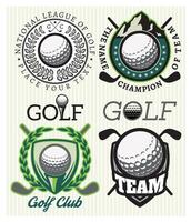 set patterns badges with attributes for golf vector