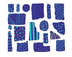 Set of random design elements. collection. vector