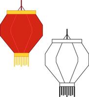 Chinese New Year 2025 Chinese lantern design asset suitable for creating festive illustrations, greeting cards and banners. cartoon illustration vector