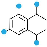 Molecular Structure of Eco-Friendly Phthalates Icon Design vector