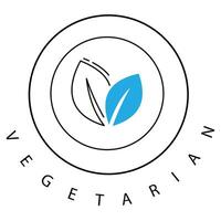 Plant-Based Vegetarian Eco Friendly Icon Design with Editable Stroke vector