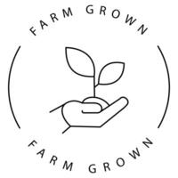 Farm to Table Grown Icon Design vector