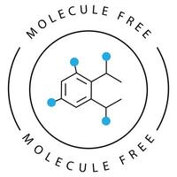Sustainable Phthalate-Free Chemical Molecule Icon Design vector