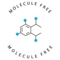 Eco Molecule Structure for Phthalate Chemistry Icon Design vector