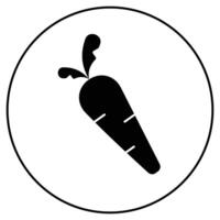 Carrot icon in a circle on a white background vector