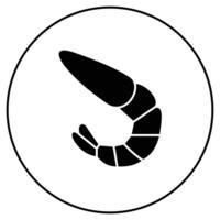 Shrimp icon in a circle on white background vector