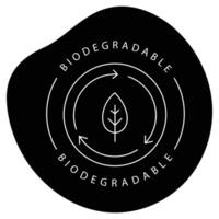 The logo for biodegradable products vector