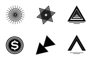Abstract Icon Set and Graphics. Dollar icon. vector