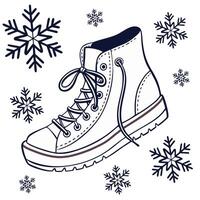 A white shoe with a lace on it vector