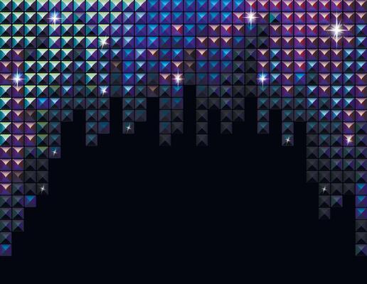 horizontal blue rhinestone mosaic background