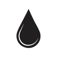 A black drop icon on a white background vector