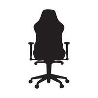 A silhouette of a computer chair on a white background vector