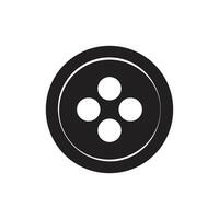 A black and white button with four circles on it vector