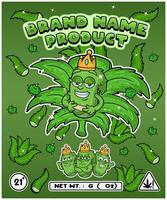 Aloe Vera Strain In Herbal Leaf and Brand Name Product Packaging. For Product, Label, Business and Brand Product. Vectors Illustrations.