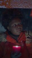 A Candlelight Vigil in Winter A Gathered Display of Hope and Resilience Together video