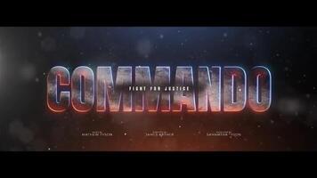 Commando title design motion_graphic