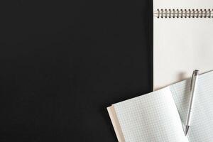Top view spiral notebook photo