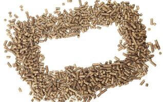 Energy. Pellets on the table photo