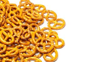 cookies bretzels on a white background photo