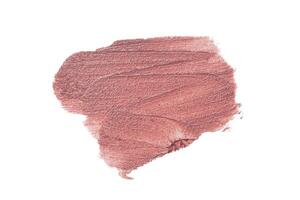 smeared foundation natural make up on white background photo