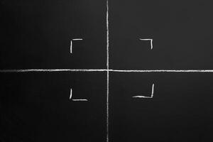 Markup of a camera on chalkboard photo