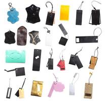 set of the blank tags tied with string photo