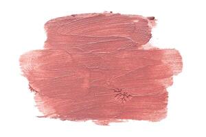 smeared foundation natural make up on white background photo