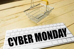 Cyber Monday sign on computer photo