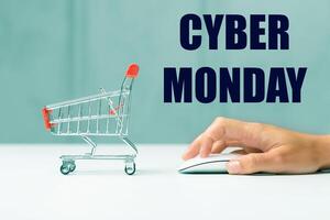 Cyber Monday sign on computer photo