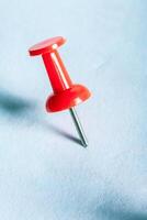 close up of a red pin photo