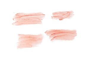 smeared foundation natural make up on white background photo