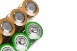 Battery on a white background photo