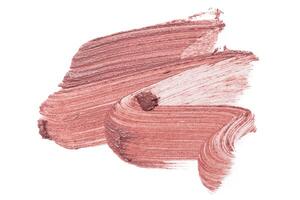 smeared foundation natural make up on white background photo