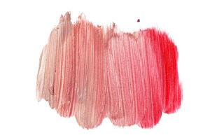 smeared foundation natural make up on white background photo
