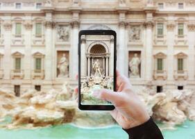 Using the camera with a mobile phone. photo