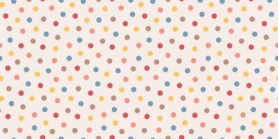 Colorful Polka Dots Seamless Pattern Background for Nursery vector
