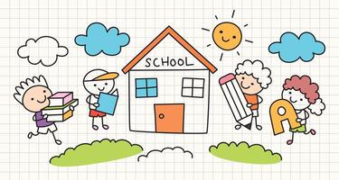 Hand Drawn Line Art Characters vector